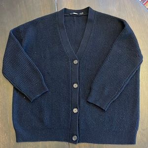 Worn twice Jenni Kayne black cashmere “cocoon” cardigan size Small